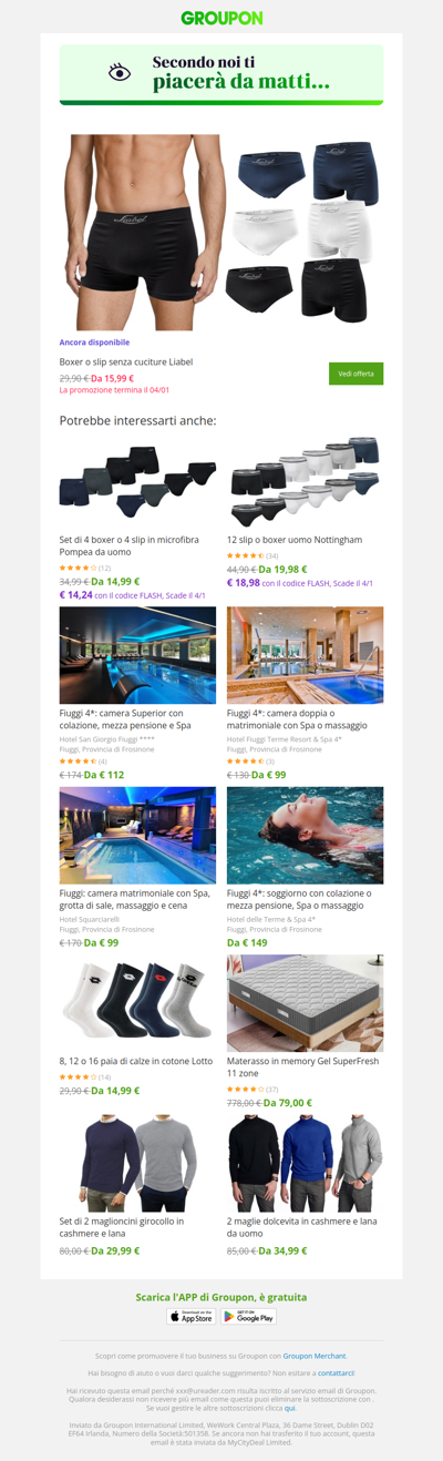 L'offerta che avevi visto è ancora disponibile!