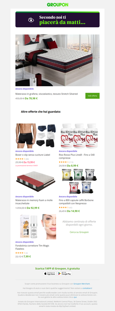 Dì sì all'offerta! È ancora disponibile!