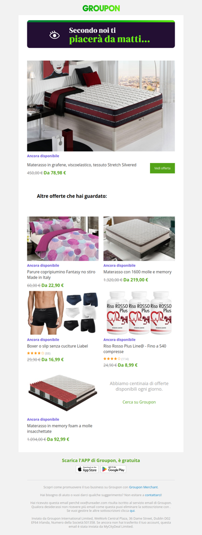 Siamo sicuri che quest'offerta ti piacerà!