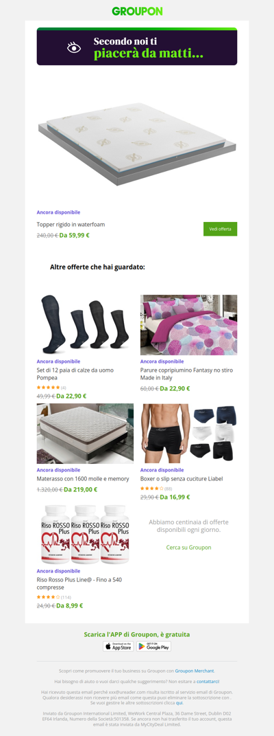 L'offerta che avevi visto è ancora disponibile!