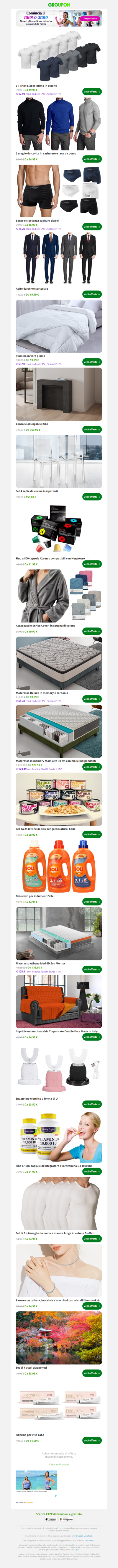 6 T-shirt Liabel intimo in cotone