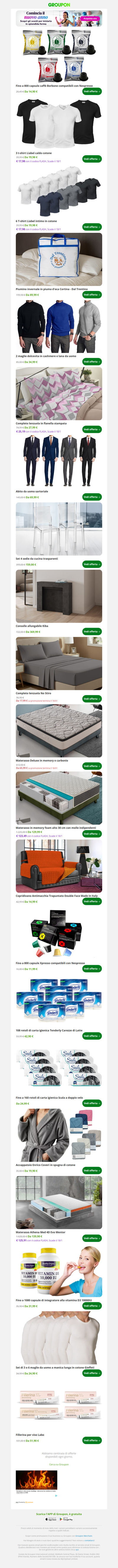 Fino a 800 capsule caffè Borbone compatibili con Nespresso