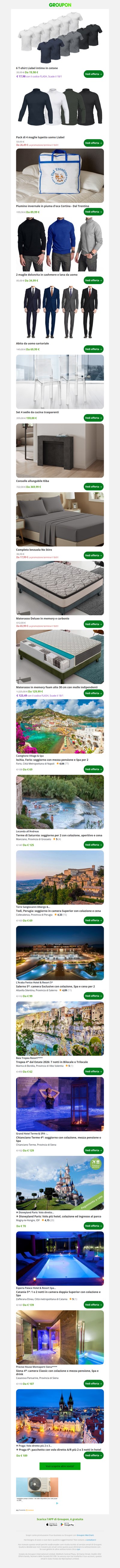 6 T-shirt Liabel intimo in cotone