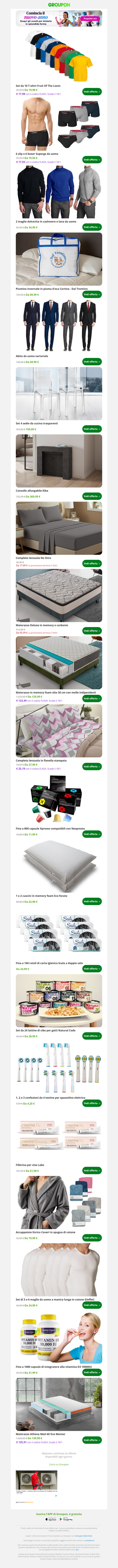 Set da 10 T-shirt Fruit Of The Loom