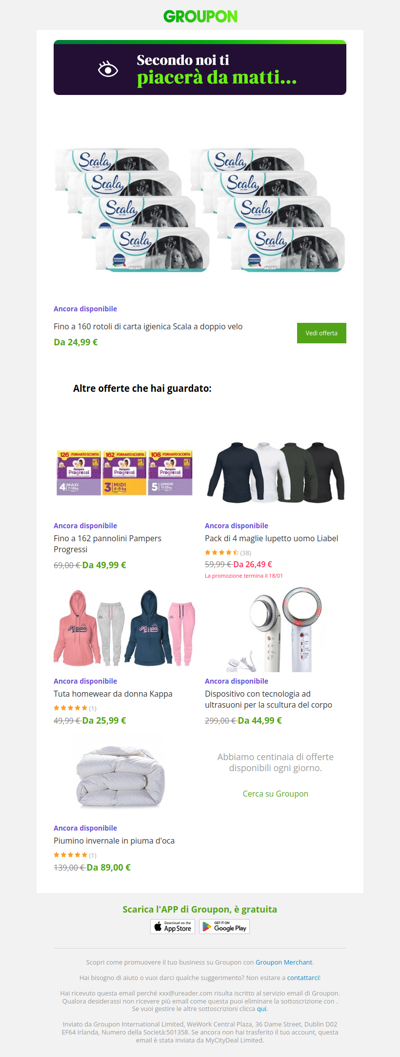 Siamo sicuri che quest'offerta ti piacerà!