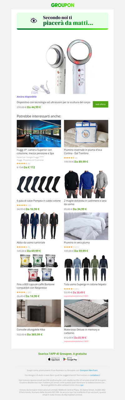 L'offerta che avevi visto è ancora disponibile!