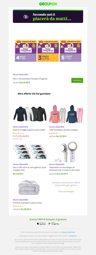 L'offerta che avevi visto è ancora disponibile!