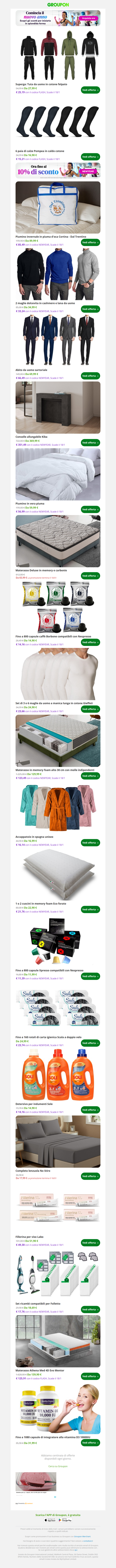 Superga: Tuta da uomo in cotone felpato