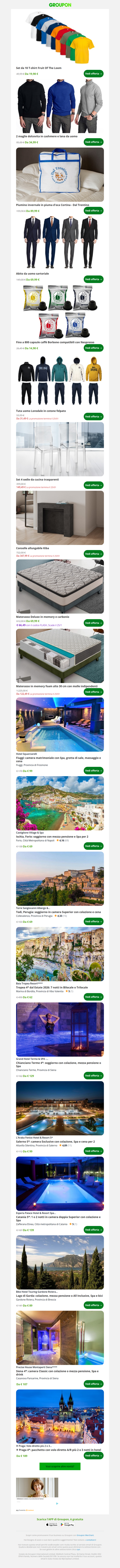 Set da 10 T-shirt Fruit Of The Loom