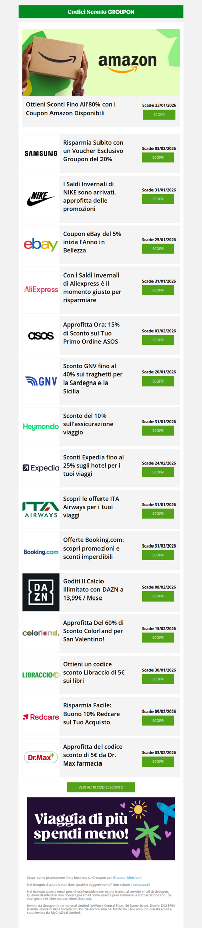 ✅ La tua Wishlist di Gennaio: Amazon, Tech e Viaggi (-80%)