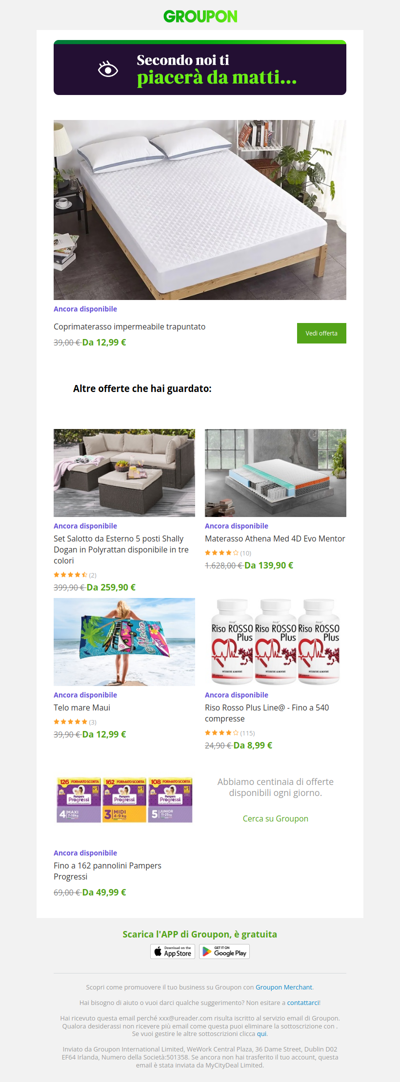 L'offerta che avevi visto è ancora disponibile!