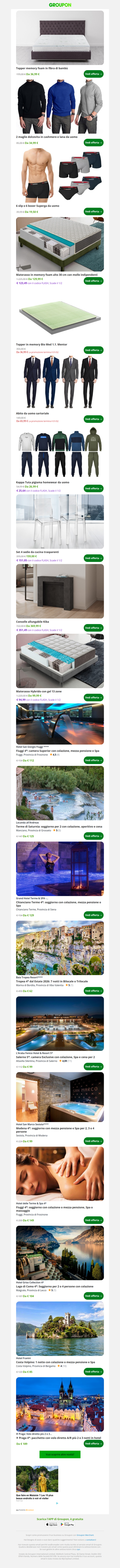 Topper memory foam in fibra di bambù