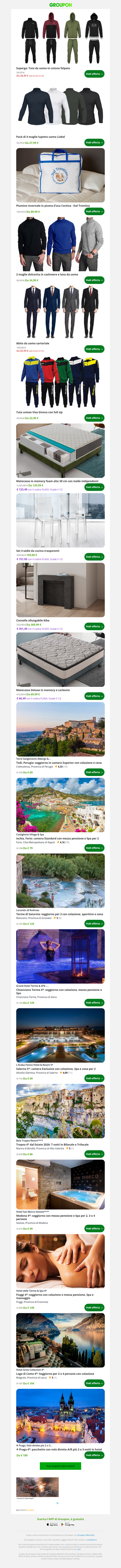 Superga: Tuta da uomo in cotone felpato