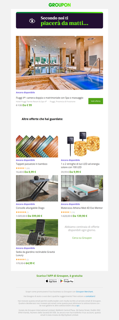 L'offerta che avevi visto è ancora disponibile!