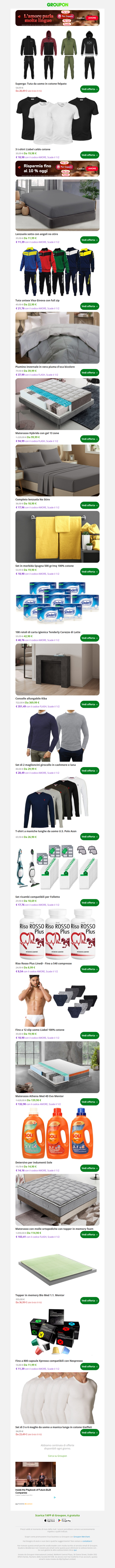 Superga: Tuta da uomo in cotone felpato