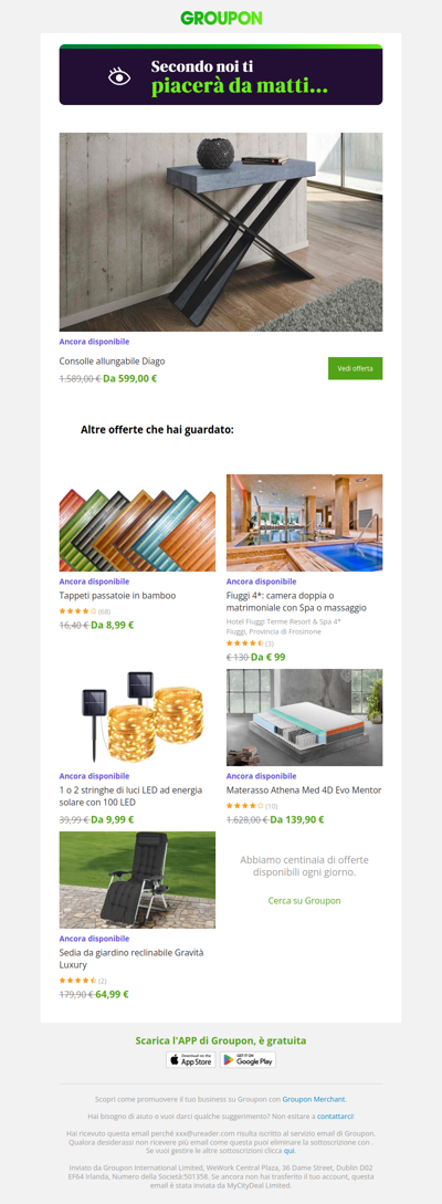 Siamo sicuri che quest'offerta ti piacerà!