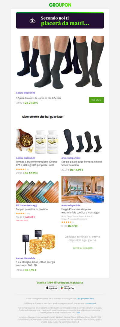 Siamo sicuri che quest'offerta ti piacerà!