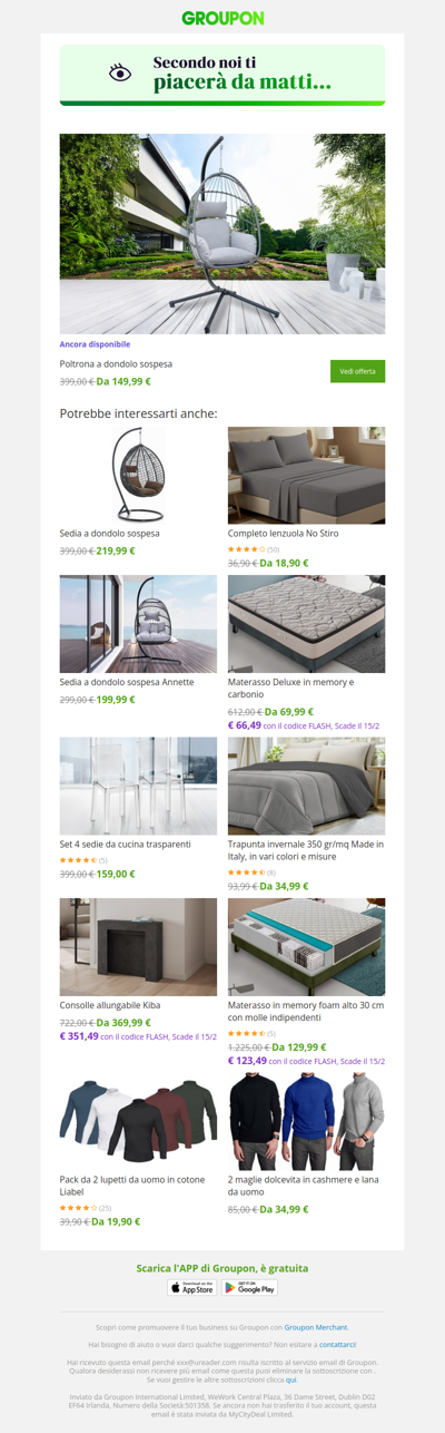 Sei pronta? L'offerta che avevi visto è ancora disponibile!