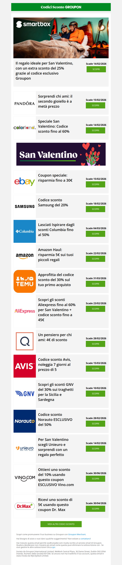 💌 -60%, -50% e -25%: i tuoi regali di San Valentino