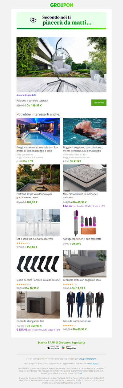 L'offerta che avevi visto è ancora disponibile!