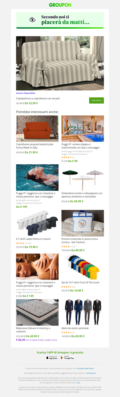 Siamo sicuri che quest'offerta ti piacerà!