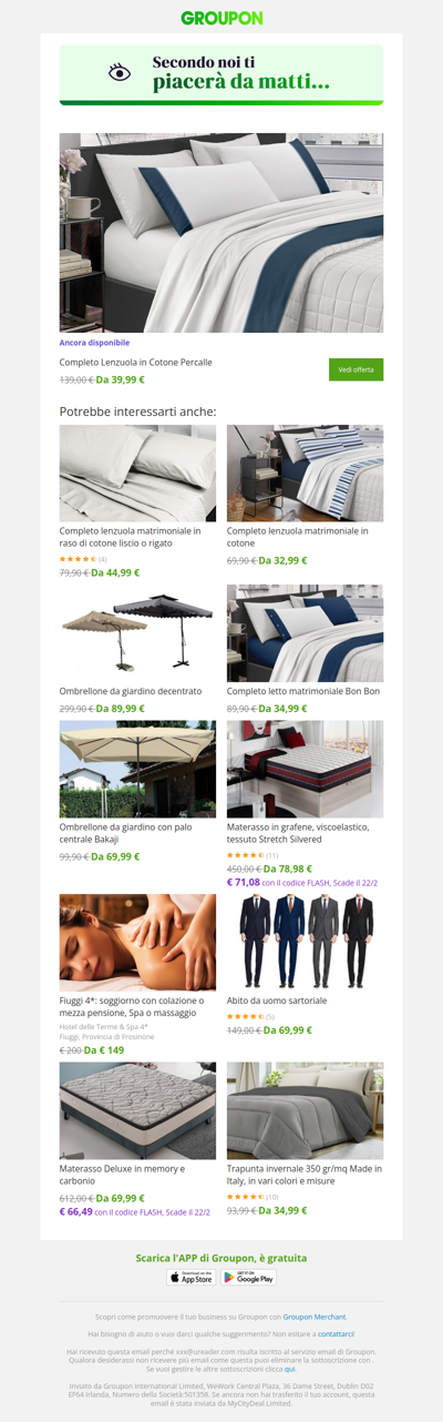 L'offerta che avevi visto è ancora disponibile!