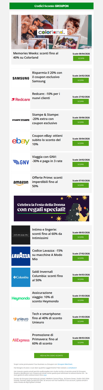 Ultimi giorni: regali Festa della Donna con sconti fino al 60%