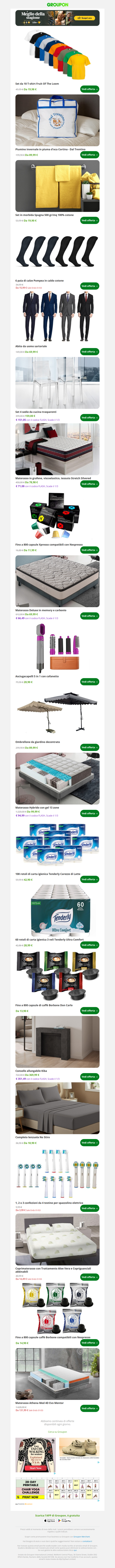 Set da 10 T-shirt Fruit Of The Loom