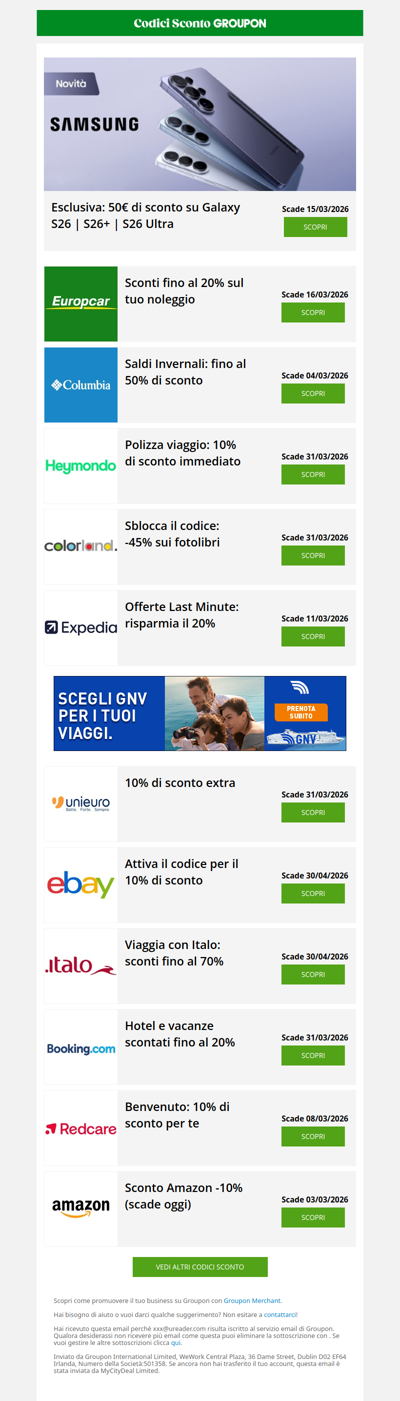 Esclusivo: 50€ di sconto Galaxy S26 + offerte GNV