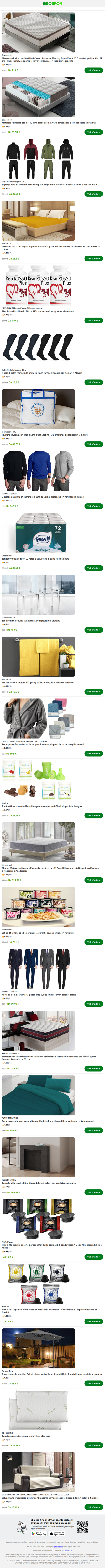 Materasso Ibrido con 1600 Molle Insacchettate e Memory Foam (6cm), 13 Zone Ortopedico, Alto 27 cm - Made in Italy, disponibile in varie misure, con spedizione gratuita