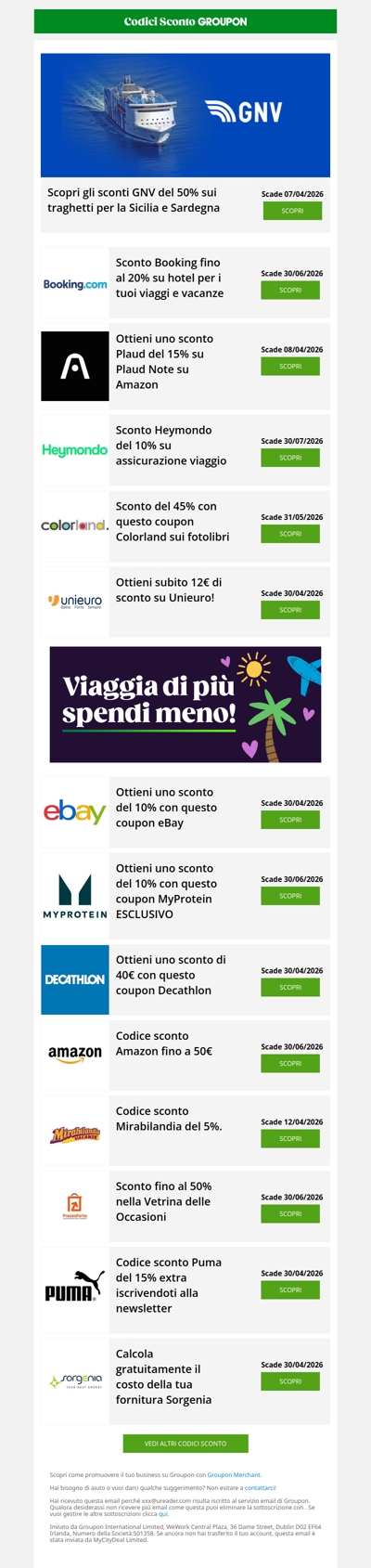 Offerta GNV in scadenza oggi: 50% sui traghetti 🚨