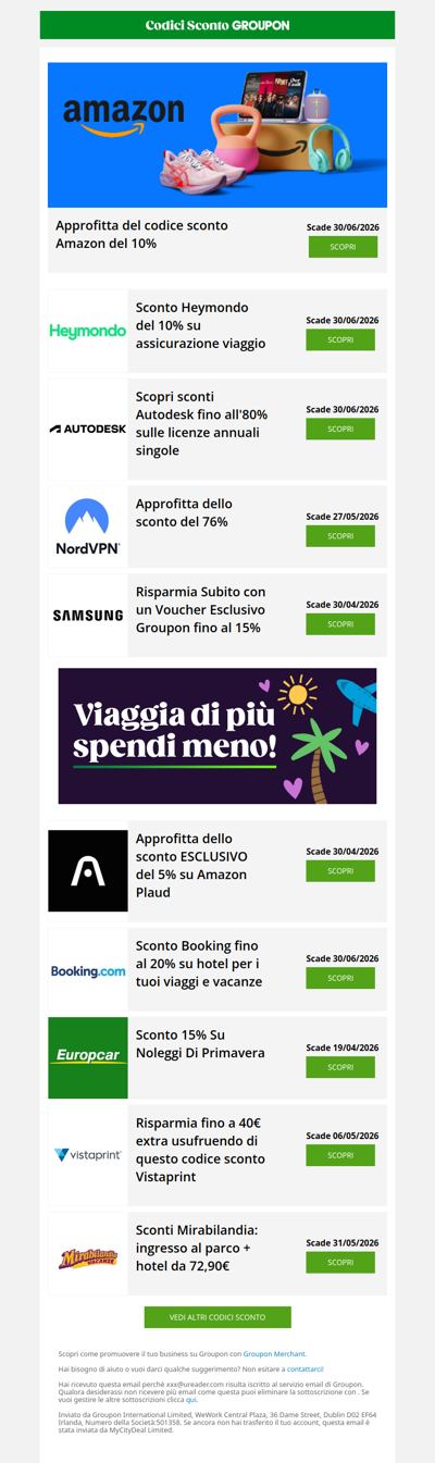 Fino al 20% sugli hotel Booking.com + 40€ extra con Vistaprint