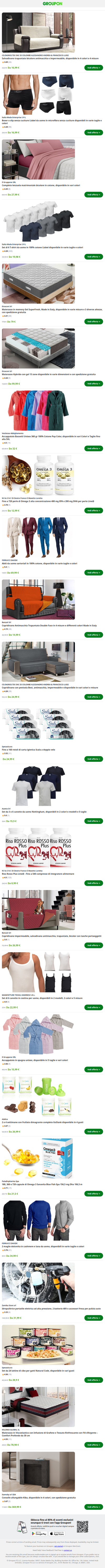 Set di 6 T-shirt da uomo in 100% cotone Liabel disponibile in varie taglie e colori