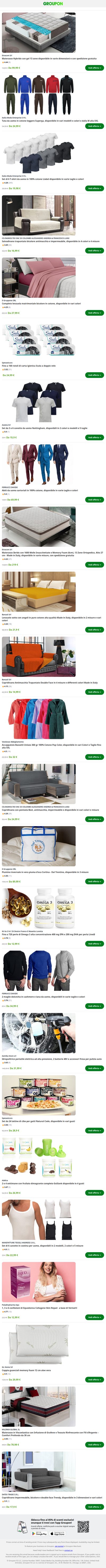 Tuta da uomo in cotone leggero Superga, disponibile in vari modelli e colori e dalla M alla XXL