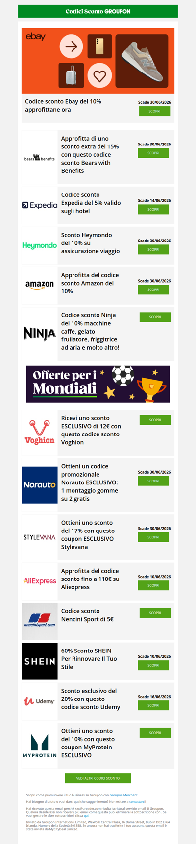 eBay: coupon del 10% - più Heymondo e Bears with Benefits