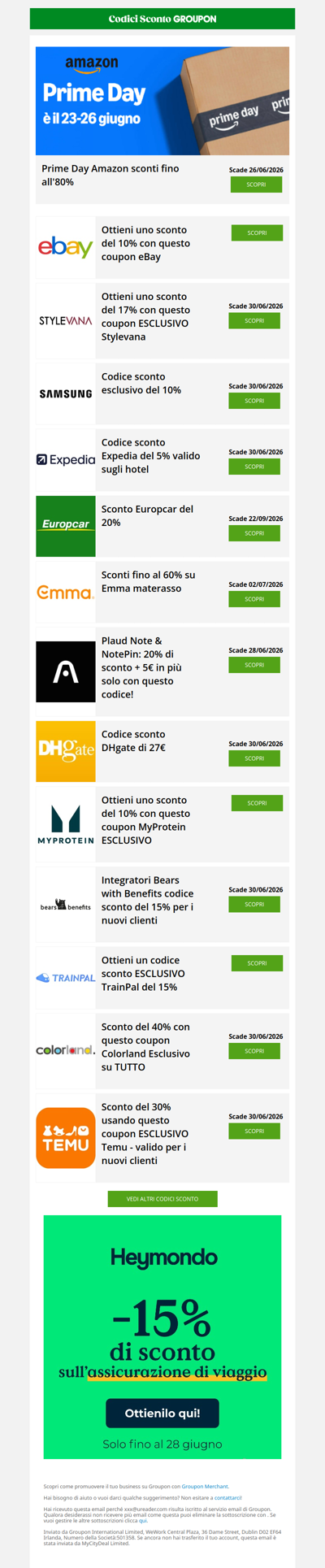 È Prime Day! Amazon + Heymondo -15%, Plaud -20% e altri esclusivi