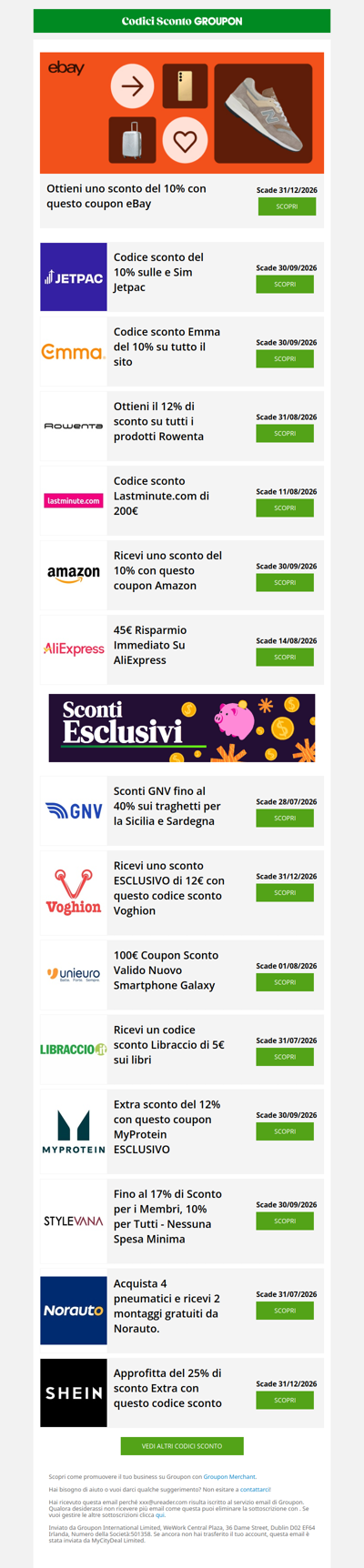 Lastminute -200€ • Unieuro -100€ • AliExpress -45€