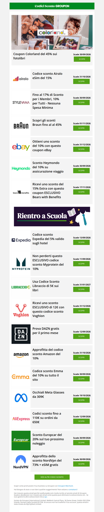 Stylevana -17% • Heymondo -10% • Airalo -15%