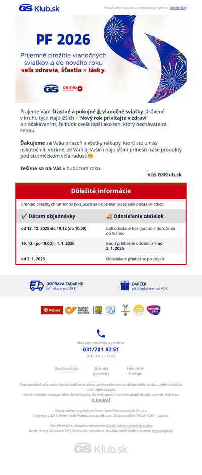 Prajeme Vám veselé🎄Vianoce a šťastný Nový rok.