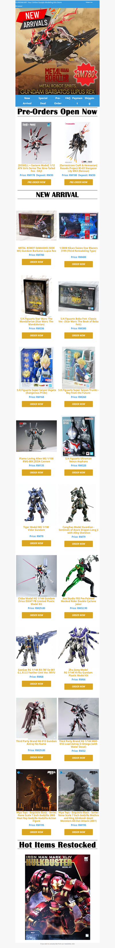 🔥HG 1/144 Gundam Zirius RM29.80 Only. RG 1/144 RX-78F Ex-001 G.L.R.S.S Feather Unit Ver. 9RYU RM68 Only