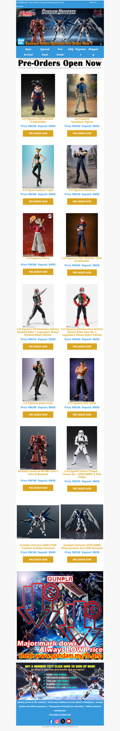 🔥New Tamashii Items Open for Pre-Order, S.H.Figuarts Son GohanZ-Fighters, Yuji Itadori, Tanzaburo Tojima etc