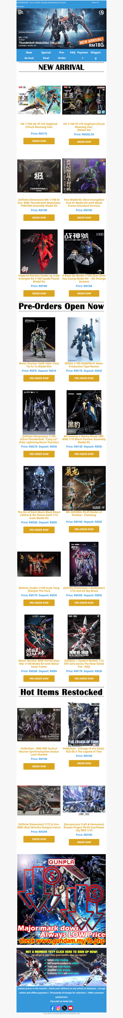 🔥[Infinite Dimension] MG 1/100 In Era+ RMD Thunderbolt-Mobulidae THB-03M is Landed, RM180 and Limited unit Only