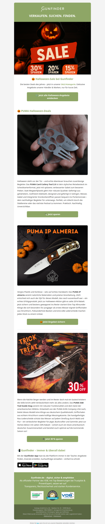 Halloween-SALE 🎯 Bis 30 % sparen – nur heute!