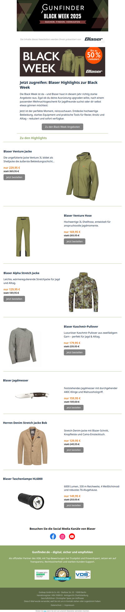 Blaser Black Week Angebote!