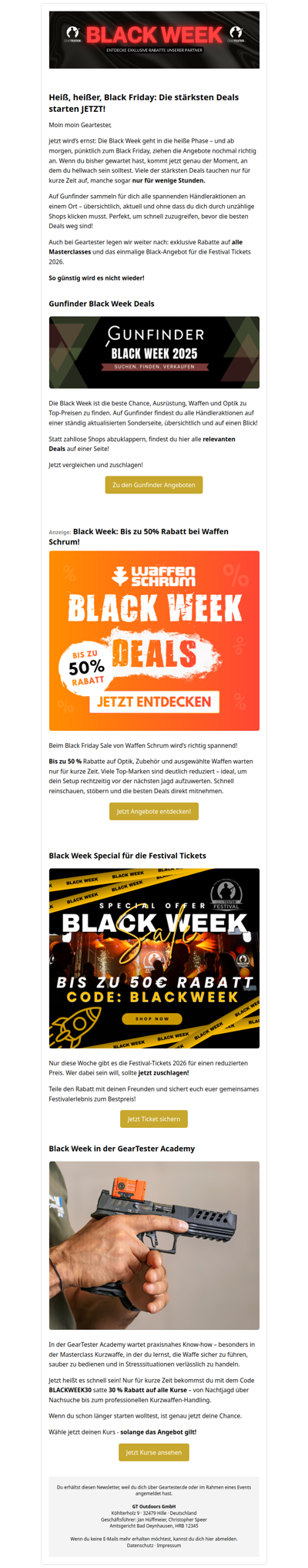 Black Week geht in die heiße Phase!