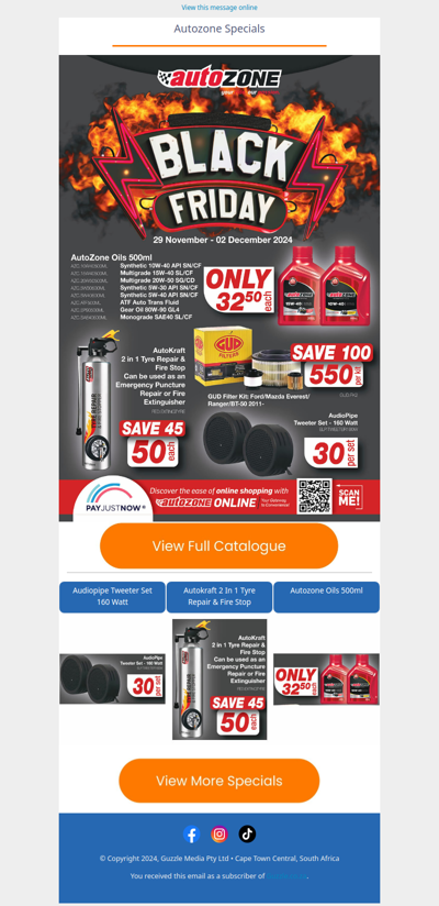 Autozone : Black Friday...View Specials Now!