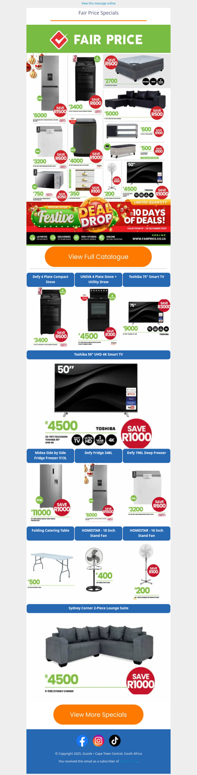 Fair Price : Festive Deal Drop