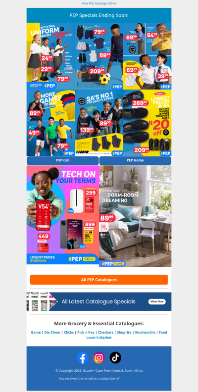 All PEP Specials Ending Soon!