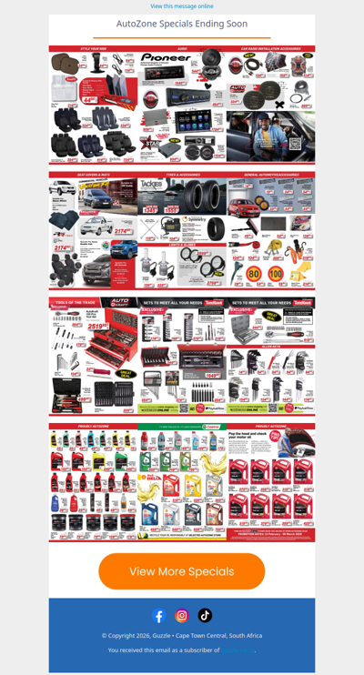AutoZone Specials Ending This Weekend