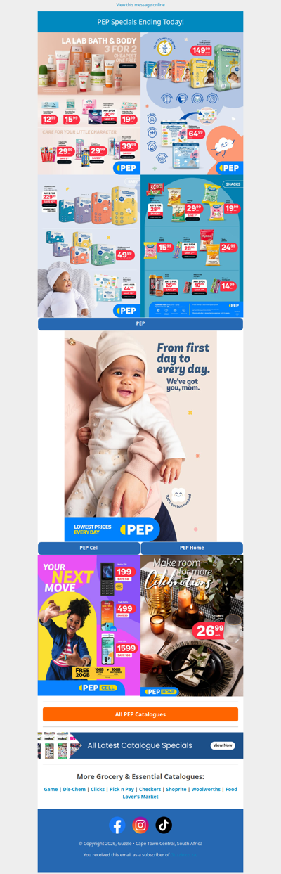 PEP Specials Ending Today!